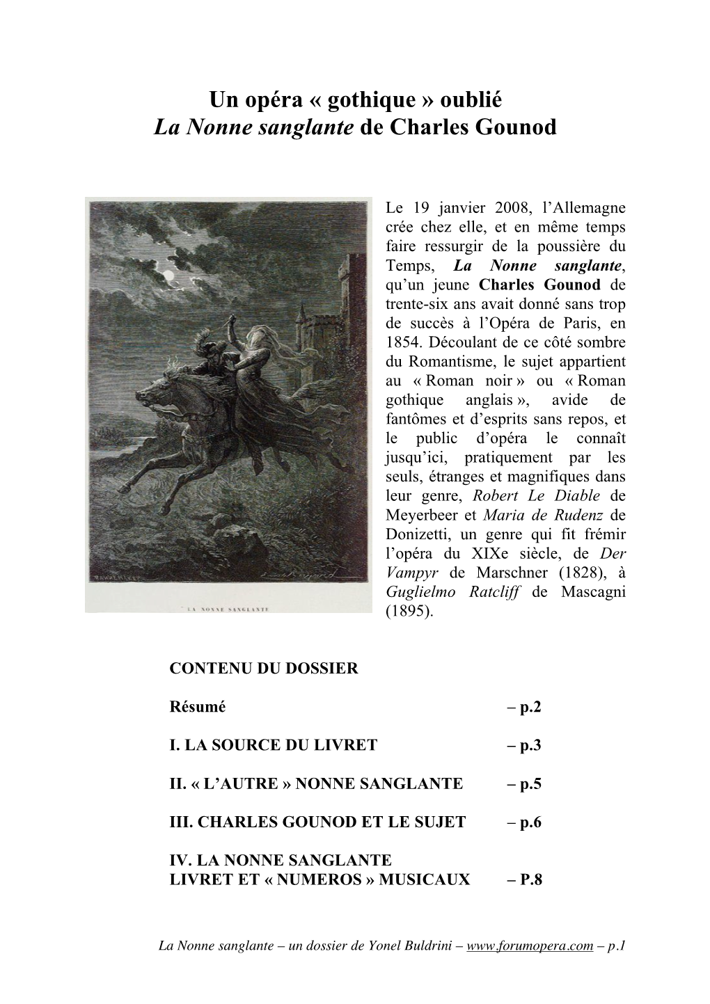 Oublié La Nonne Sanglante De Charles Gounod