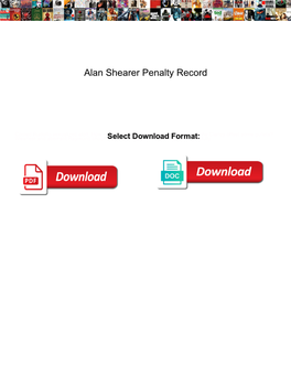 Alan Shearer Penalty Record