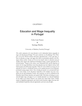 Education and Wage Inequality in Portugal