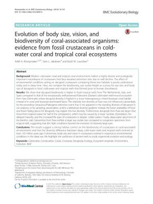 Evidence from Fossil Crustaceans in Cold-Water C