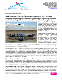 USAF Supports Gender Diversity with Massive B-52 Bomber
