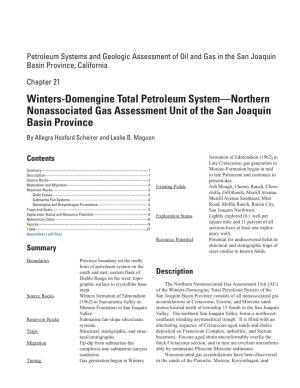 Winters-Domengine Total Petroleum System—Northern Nonassociated Gas Assessment Unit of the San Joaquin Basin Province by Allegra Hosford Scheirer and Leslie B