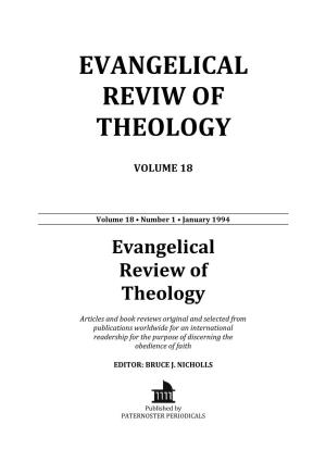 Evangelical Reviw of Theology