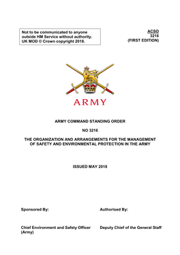 Army Command Standing Order