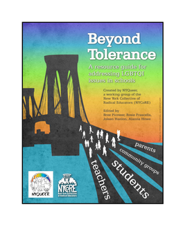 Beyond Tolerance: a Resource Guide for Addressing LGTBQI Issues in Schools 2010