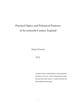 Practical Optics and Polemical Purposes in Seventeenth-Century England
