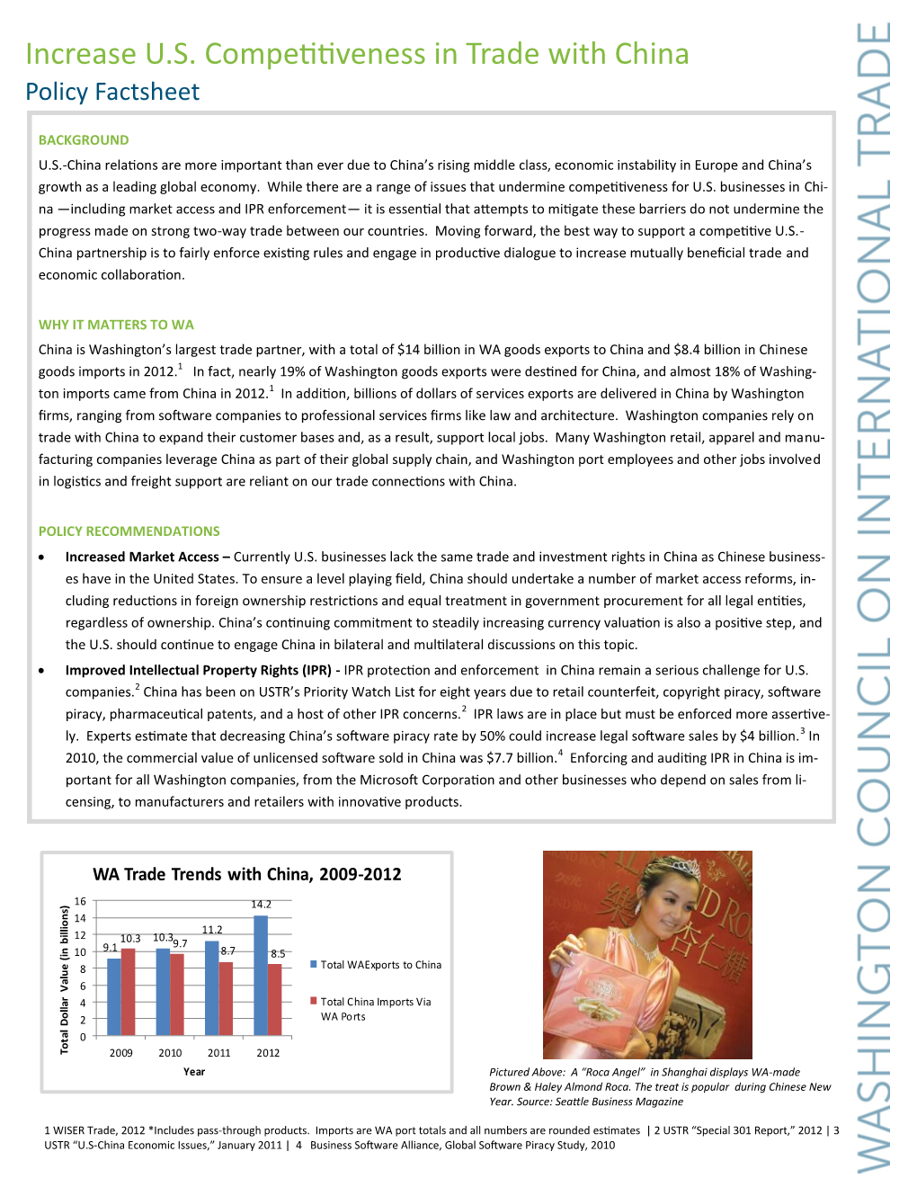 Increase U.S. Competitiveness in Trade with China Policy Factsheet
