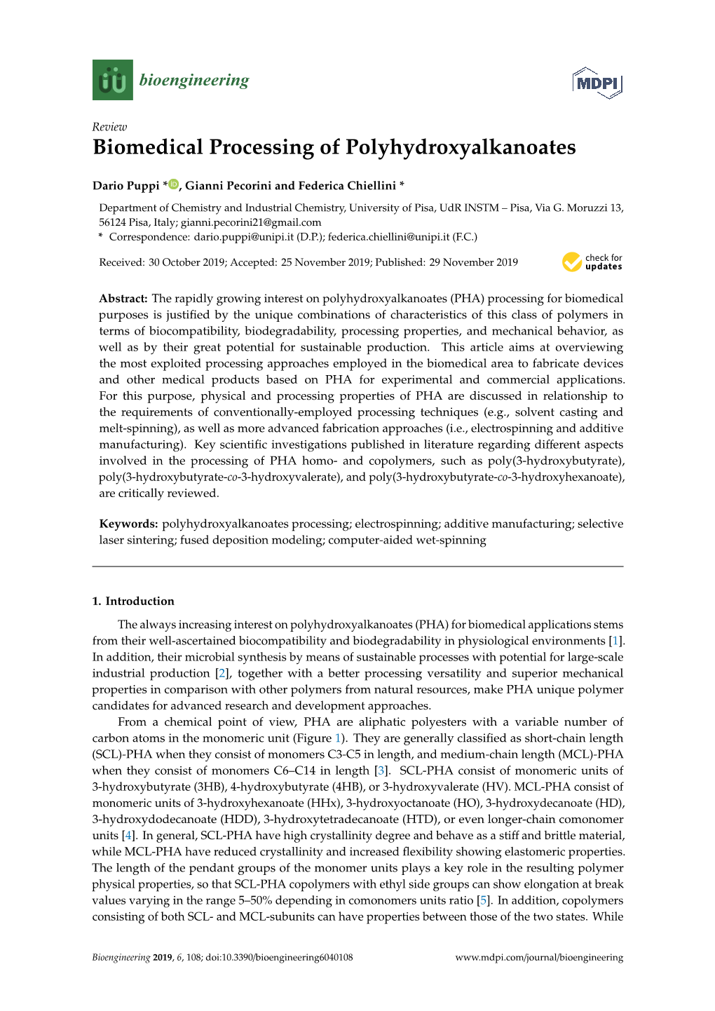Biomedical Processing of Polyhydroxyalkanoates