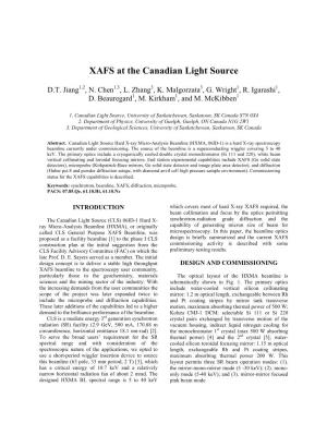 XAFS at the Canadian Light Source
