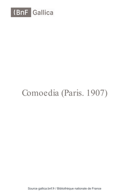 Comoedia (Paris