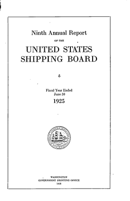 Annual Report for Fiscal Year 1925