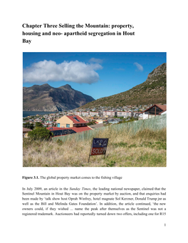 Property, Housing and Neo- Apartheid Segregation in Hout Bay