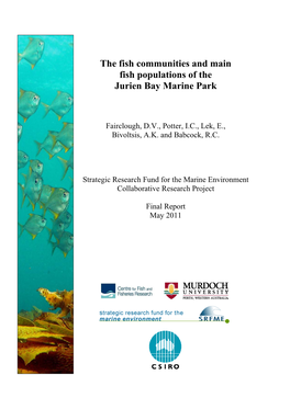 The Fish Communities and Main Fish Populations of the Jurien Bay Marine Park