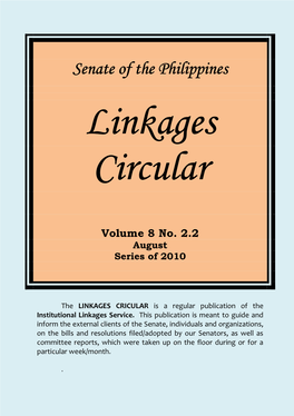 LINKAGES CIRCULAR Vol. 8 No. 2.2, Series of 2010”