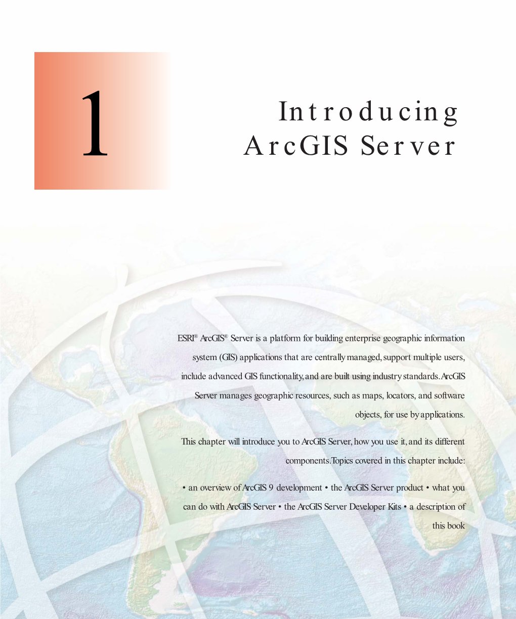 Arcgis Server Developer and Administrator Guide--Ch 1