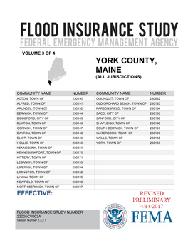 Preliminary Flood Insurance Study Information Volume 3