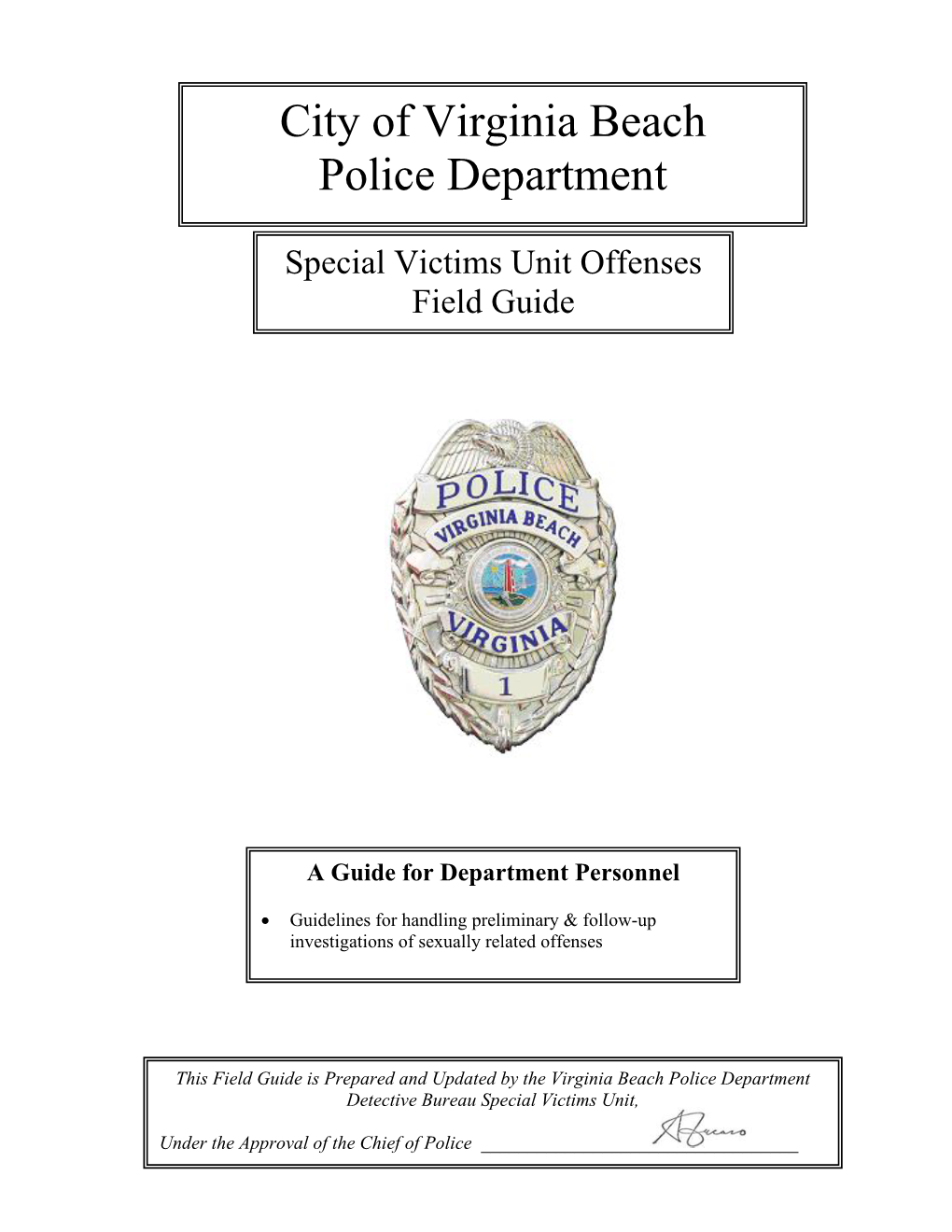 Special Victims Unit Offenses Field Guide Page 2 of 6