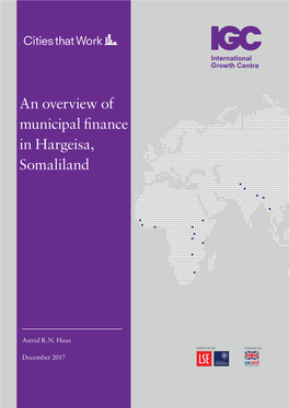 An Overview of Municipal Finance in Hargeisa, Somaliland