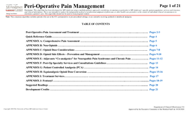 Peri-Operative Pain Management