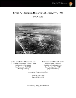Erwin N. Thompson Research Collection, 1776-1995