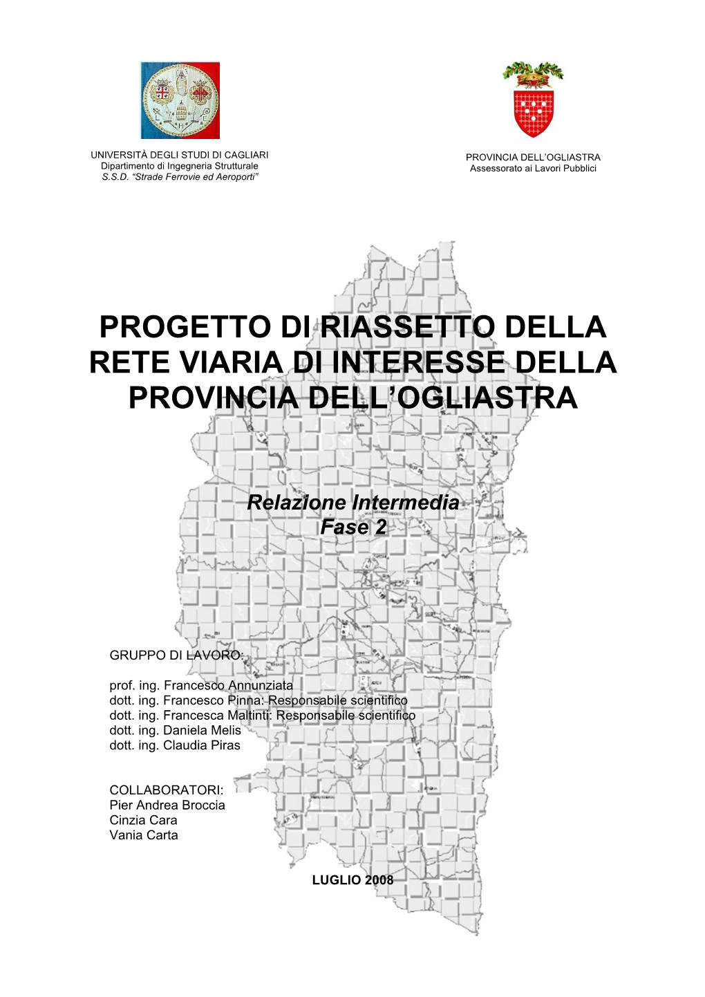 Progetto Di Riassetto Della Rete Viaria Di Interesse Della Provincia Dell’Ogliastra
