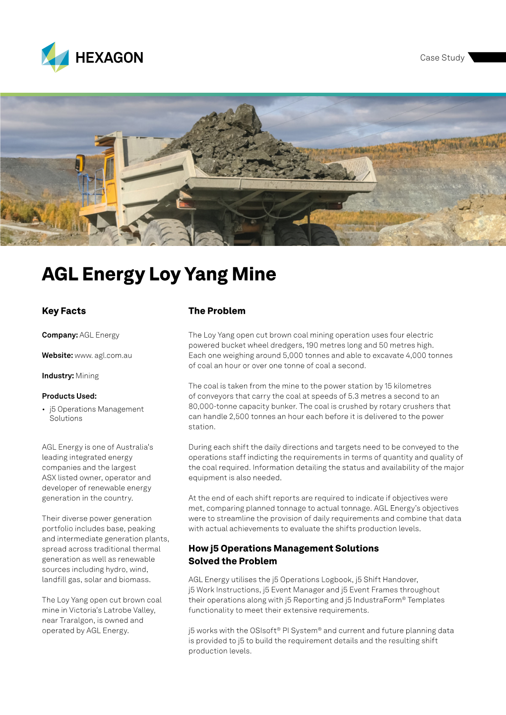 AGL Energy Loy Yang Mine Case Study