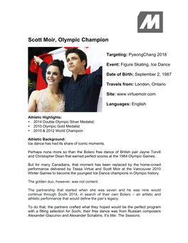 Scott Moir, Olympic Champion