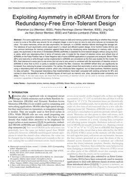 Exploiting Asymmetry in Edram Errors for Redundancy-Free Error