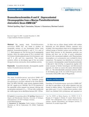 Bromoalterochromides a and a , Unprecedented