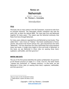 Nehemiah 202 1 Edition Dr