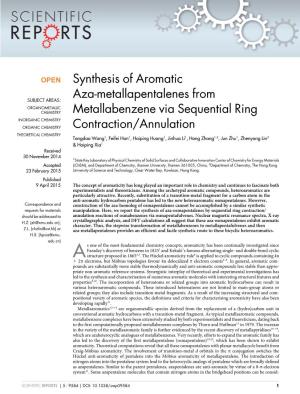 Synthesis of Aromatic Aza-Metallapentalenes from 30