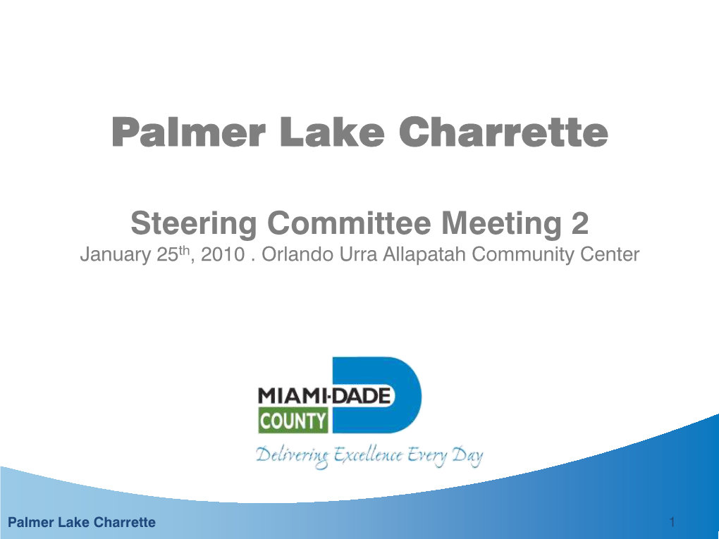 Palmer Lake Charrette