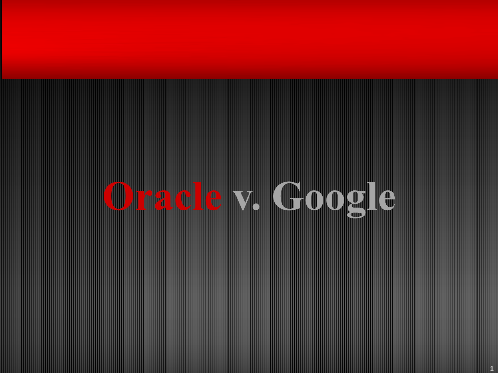 Oracle V. Google