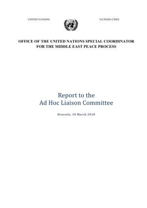 Report to the Ad Hoc Liaison Committee