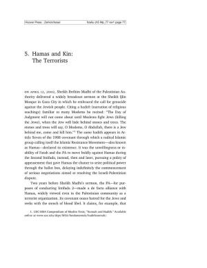 5. Hamas and Kin: the Terrorists