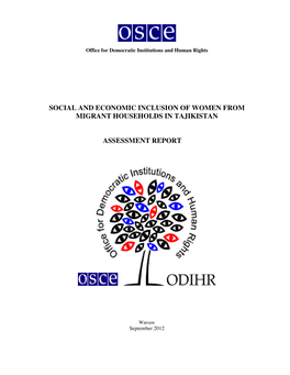 Social and Economic Inclusion of Women from Migrant Households in Tajikistan