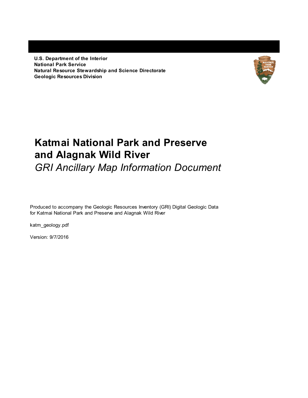 Geologic Resources Inventory Ancillary Map Information Document