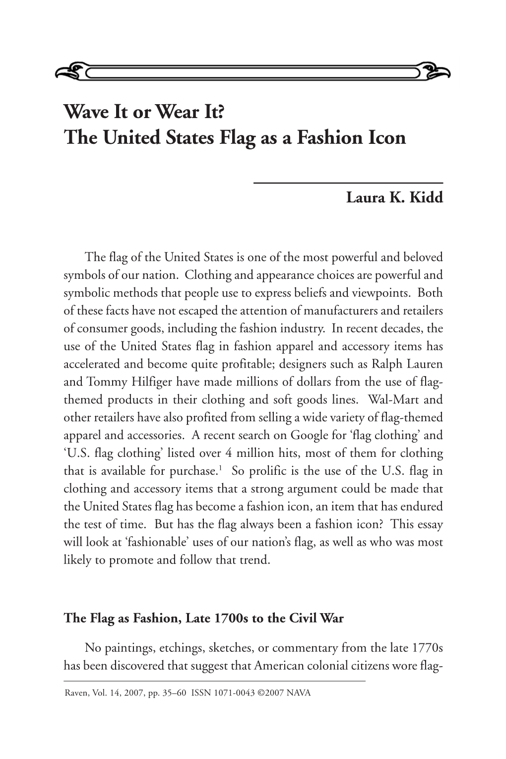 The United States Flag As a Fashion Icon