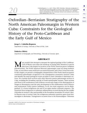 Oxfordian–Berriasian Stratigraphy of the North American Paleomargin In