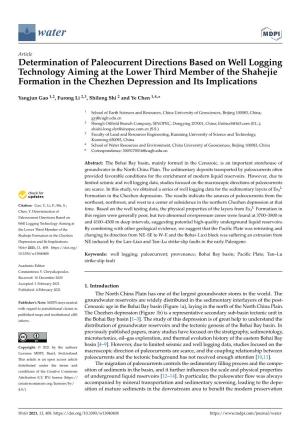 Determination of Paleocurrent Directions Based on Well Logging Technology Aiming at the Lower Third Member of the Shahejie Forma