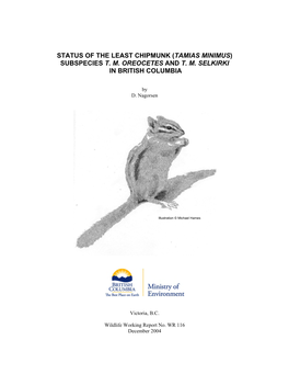 Status of the Least Chipmunk (Tamias Minimus) Subspecies T