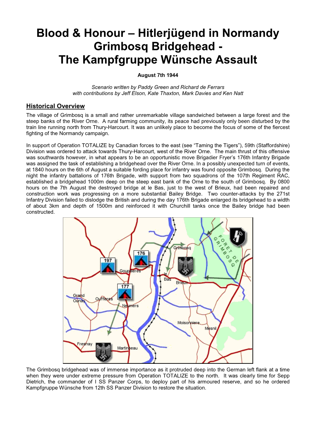 Grimbosq Bridgehead - the Kampfgruppe Wünsche Assault