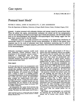 Postural Heart Block*