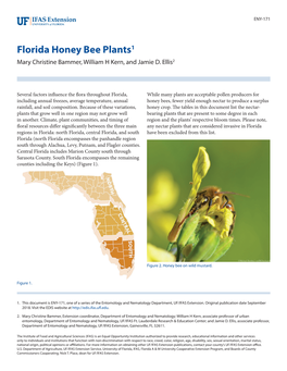 Florida Honey Bee Plants1 Mary Christine Bammer, William H Kern, and Jamie D
