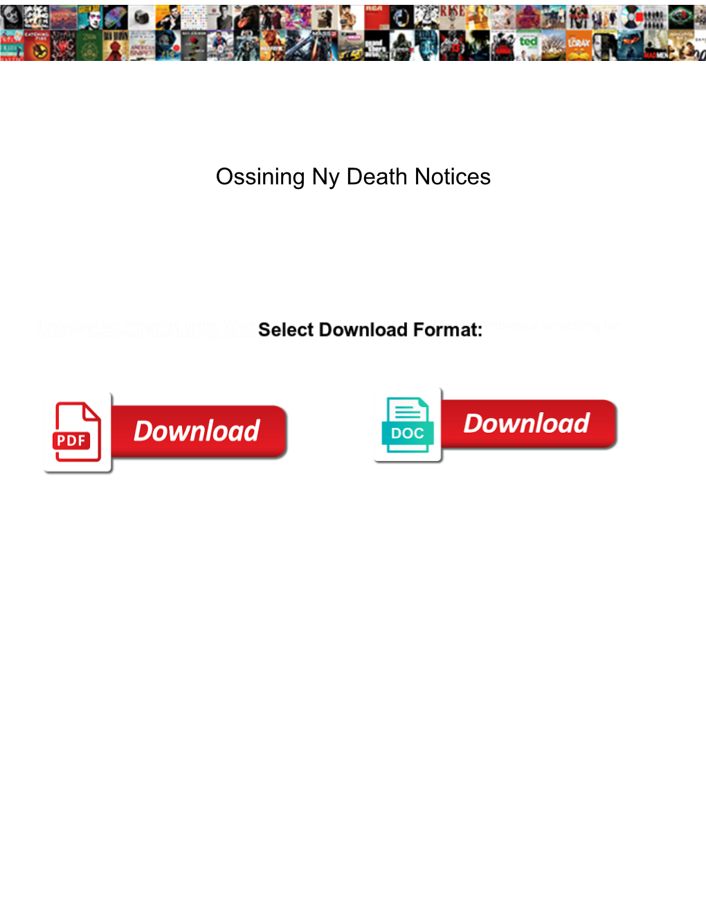 Ossining Ny Death Notices