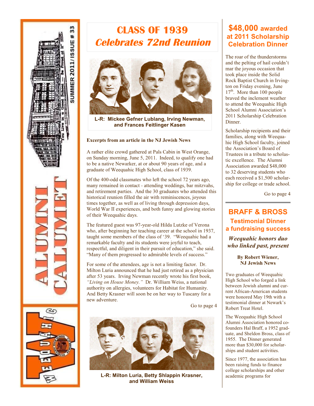 Alumni Calumet Newsletter Summer 33