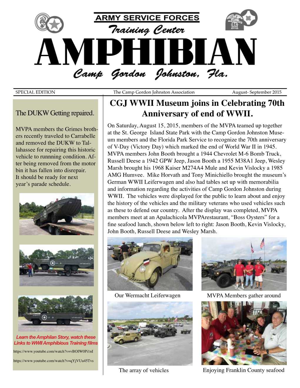 CGJ WWII Museum Joins in Celebrating 70Th Anniversary of End of WWII
