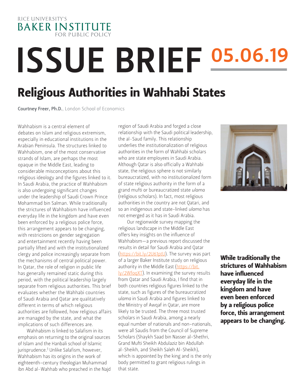 Religious Authorities in Wahhabi States