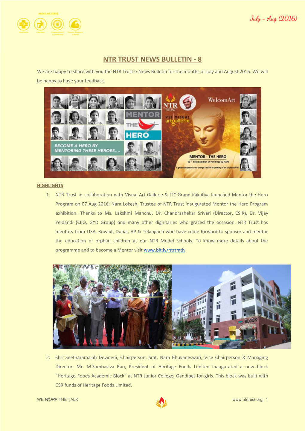 Ntr Trust News Bulletin - 8