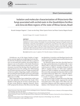 Isolation and Molecular Characterization of Rhizoctonia-Like